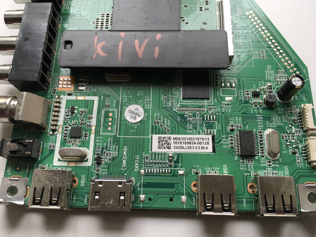 Системна плата Kivi 43UX10S M082010021979/13 (MSA6380-ZC01-01) mainboard, вживана