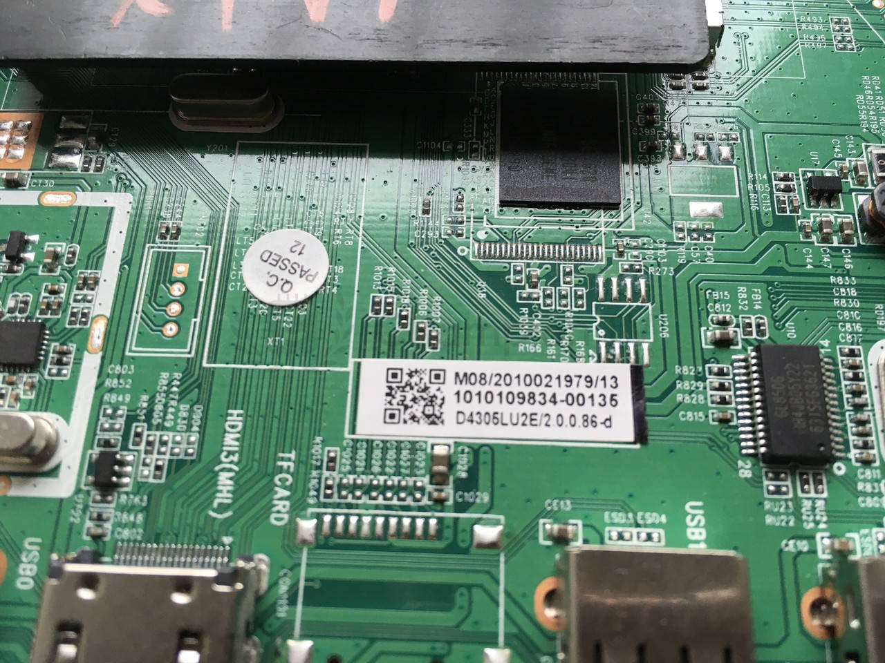 Системна плата Kivi 43UX10S M082010021979/13 (MSA6380-ZC01-01) mainboard, вживана