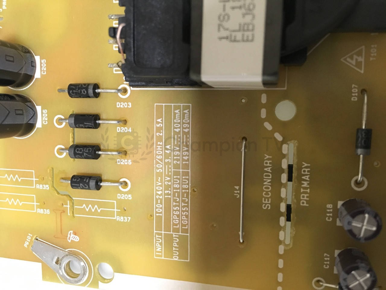 Блок живлення LG LGP55TJ-18U1 PLDK-L703A 3PCR02264A 55UK6300MLB 55 дюймів PSU, б/у