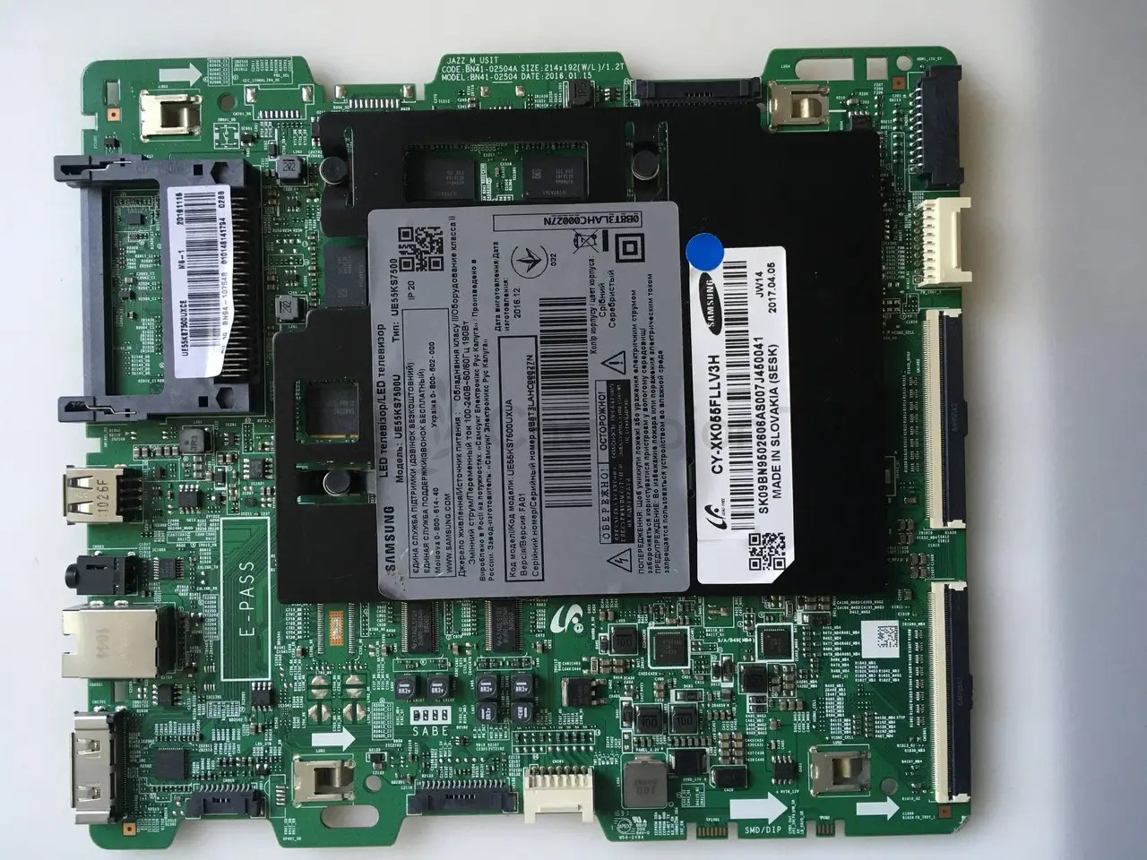 Системна плата Samsung BN41-02504A BN94-10754B для UE55KS7500, 55 дюйм mainboard, вживана