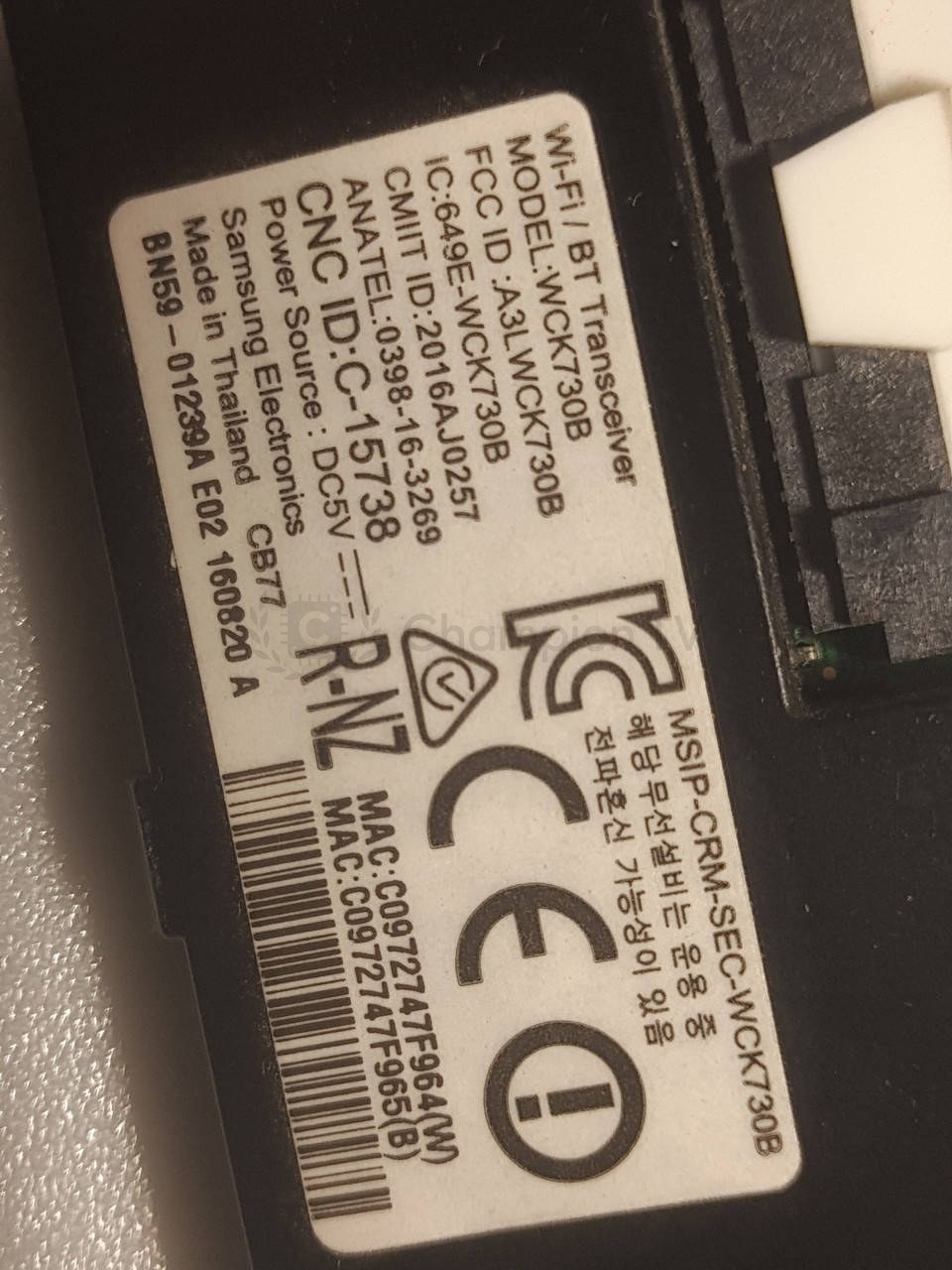 Wi-Fi Bluetooth модуль Samsung BN59-01239A WCK730B адаптер, робочий стан