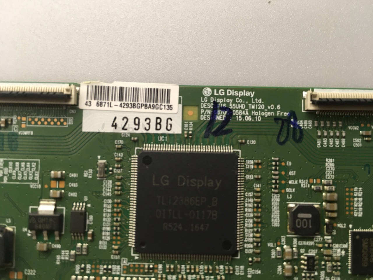 Плата тикон T-con LG 6870c-0584A v0.6 55uhd tm120