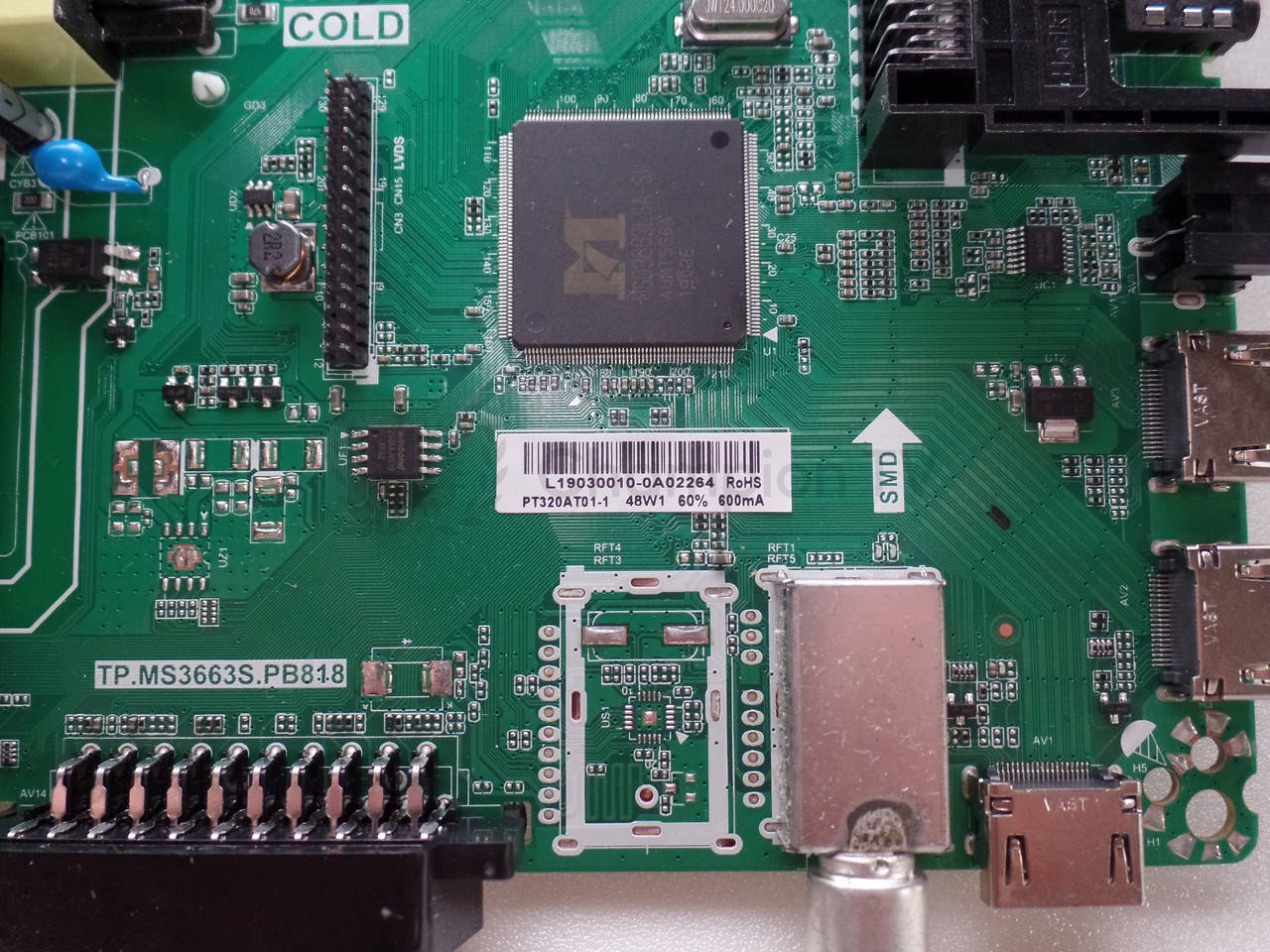Системна плата Supra STV-LC32 TP.MS3663S.PB818 32 дюйм mainboard, нова