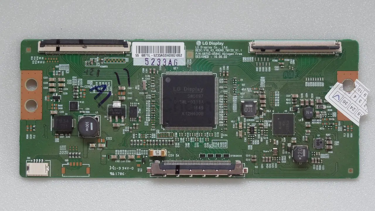 T-con тикон LG 6871L-5233AGAD8G1052 для 43/49/55UH6100/UH6030 плата матриці, новий
