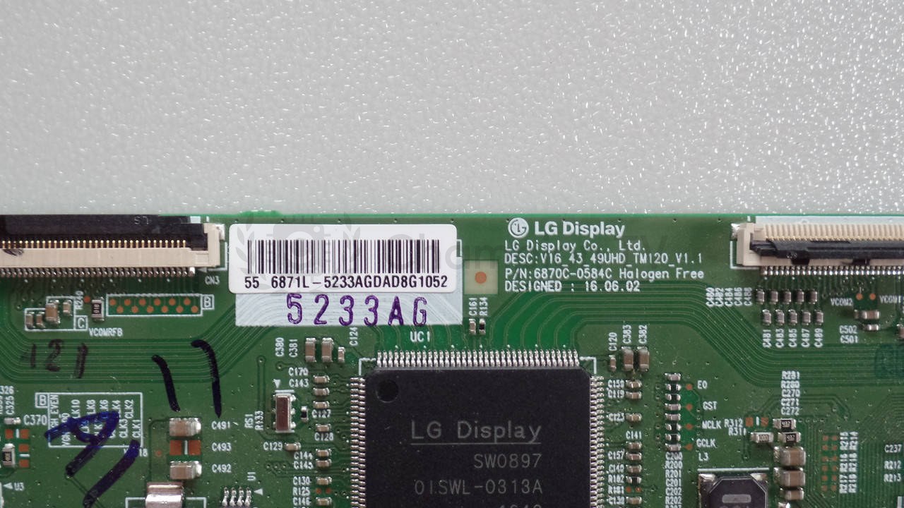 T-con тикон LG 6871L-5233AGAD8G1052 для 43/49/55UH6100/UH6030 плата матриці, новий