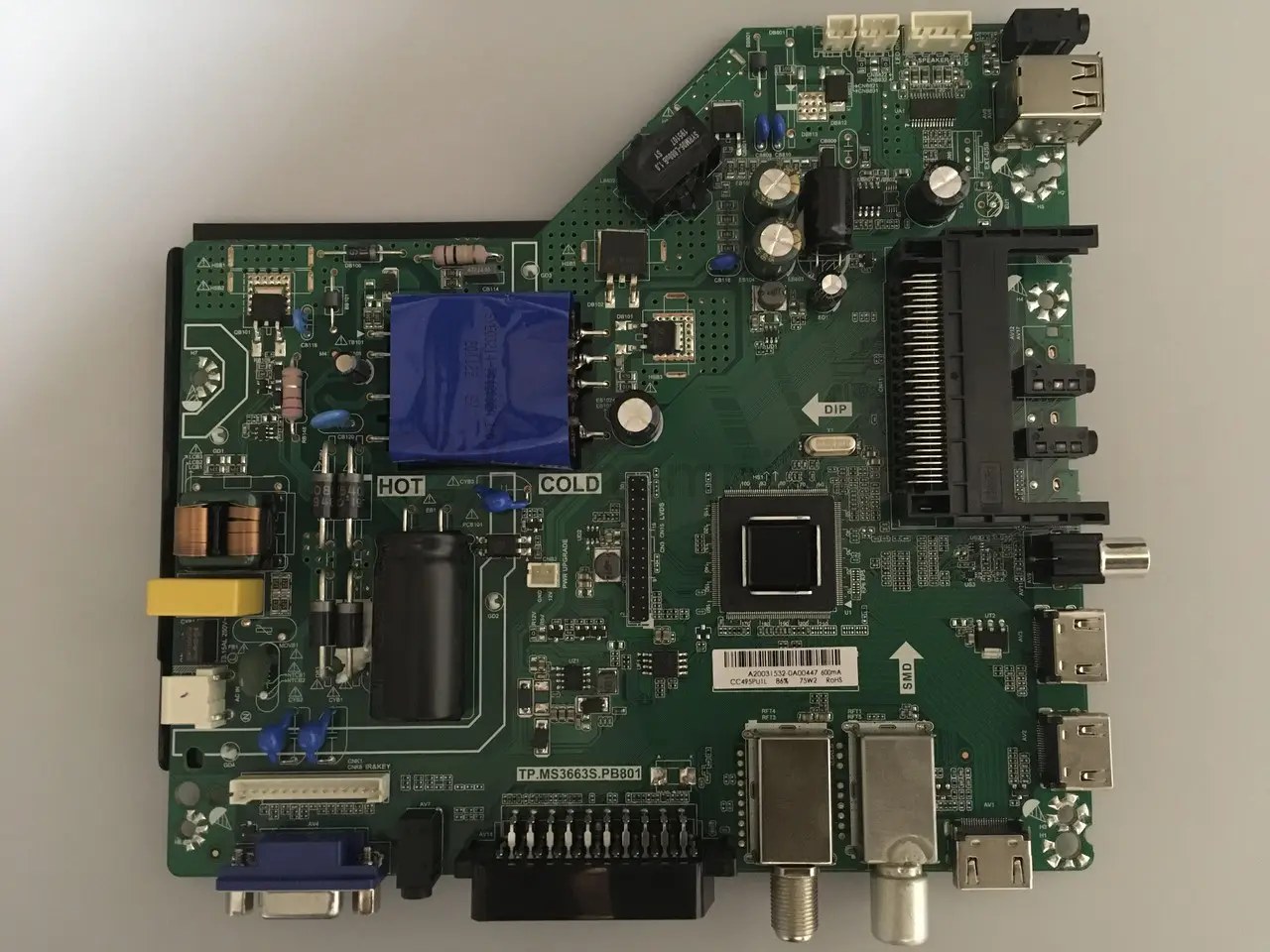 Системна плата VINGA L50FHD20B TP.MS3663S.PB801 50 дюйм mainboard, новий