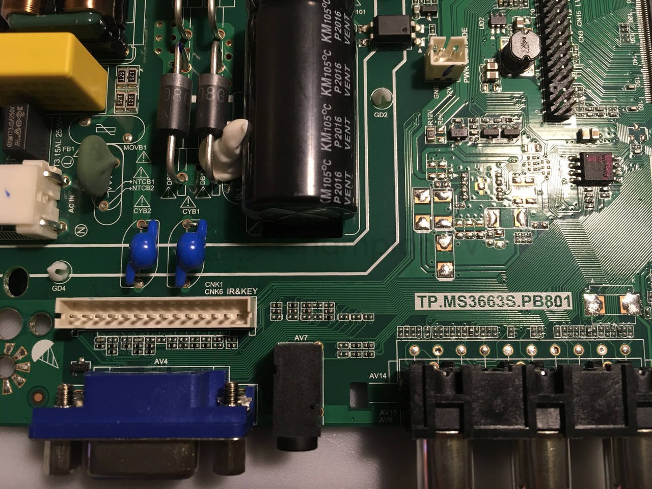 Системна плата MediaTek TP.MS3663S.PB801 LED-телевізорів 43" (mainboard), новий