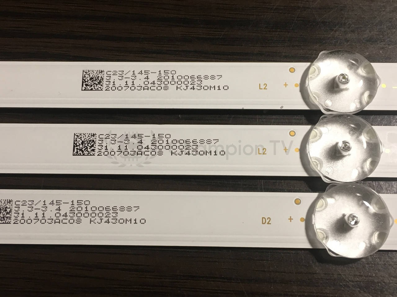 LED-підсвітка LG KJ43D07-ZC52AG-04 303KJ430045 43 дюйм комплект 3 шт (підсвітка), новий