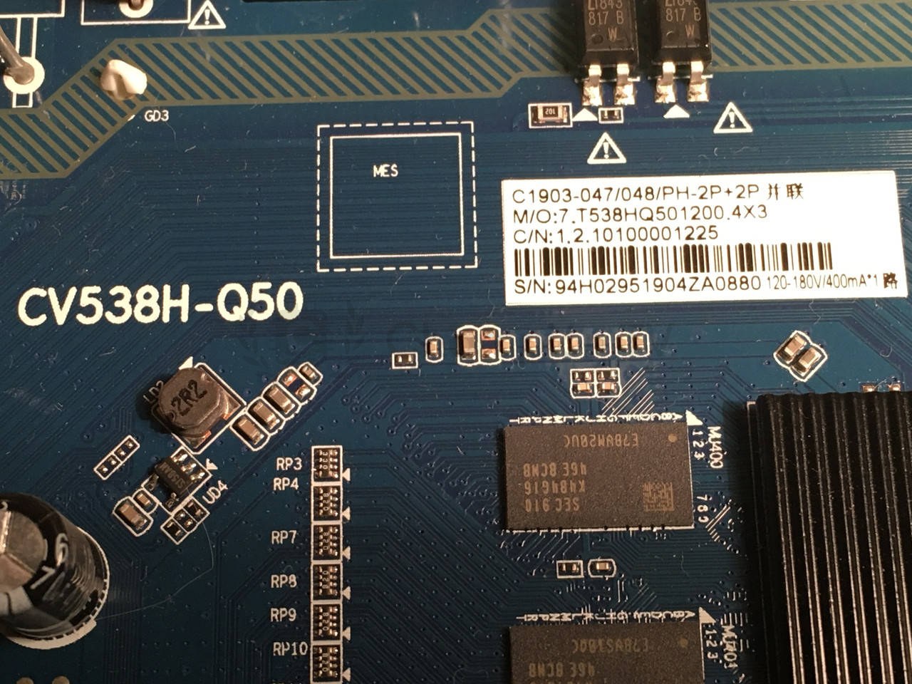 Системна плата Blaupunkt 55UN265 CV538H-Q50 4K UHD mainboard, нова