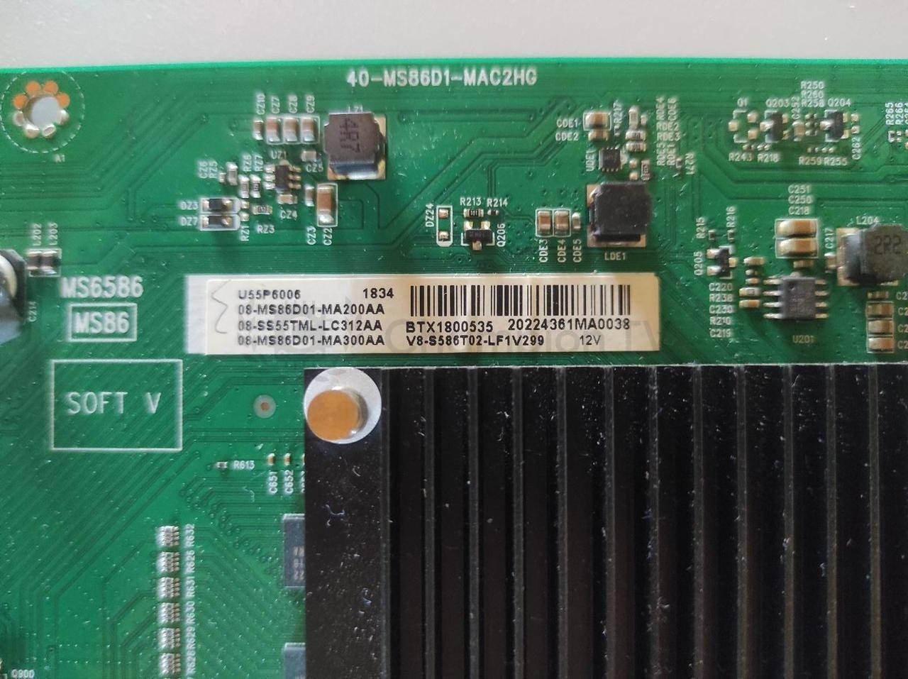 Системна плата Thomson 40-MS86D1-MAC2HG для 55UC6316X1 U55P6006 (55 дюйм), новий
