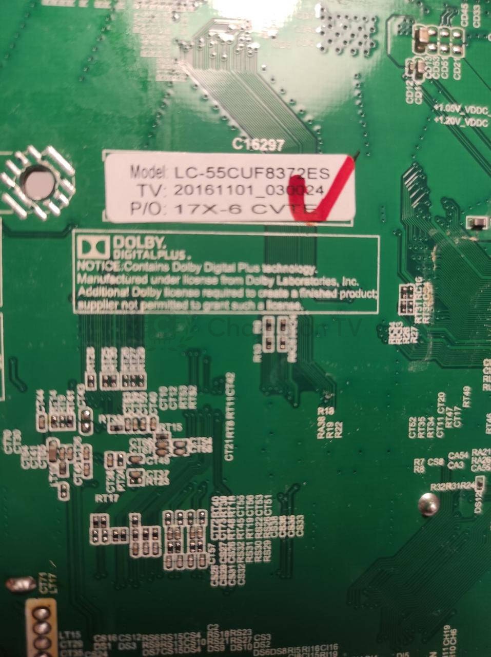 Системна плата Sharp LC-55CUF8372ES T.MS6488E.U703 55" mainboard, робоча