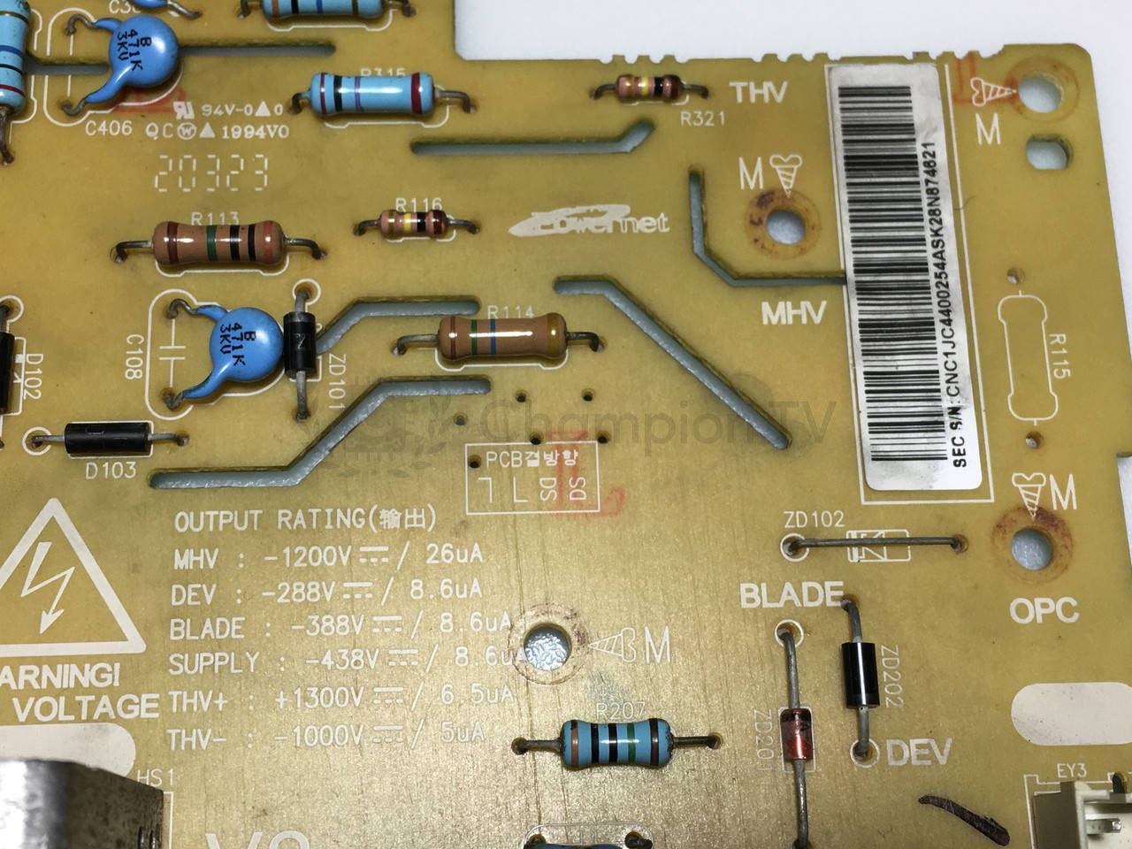 Блок живлення HP LaserJet Neverstop 1000/1200 JC44-00254A 4RY26-60005, тестований