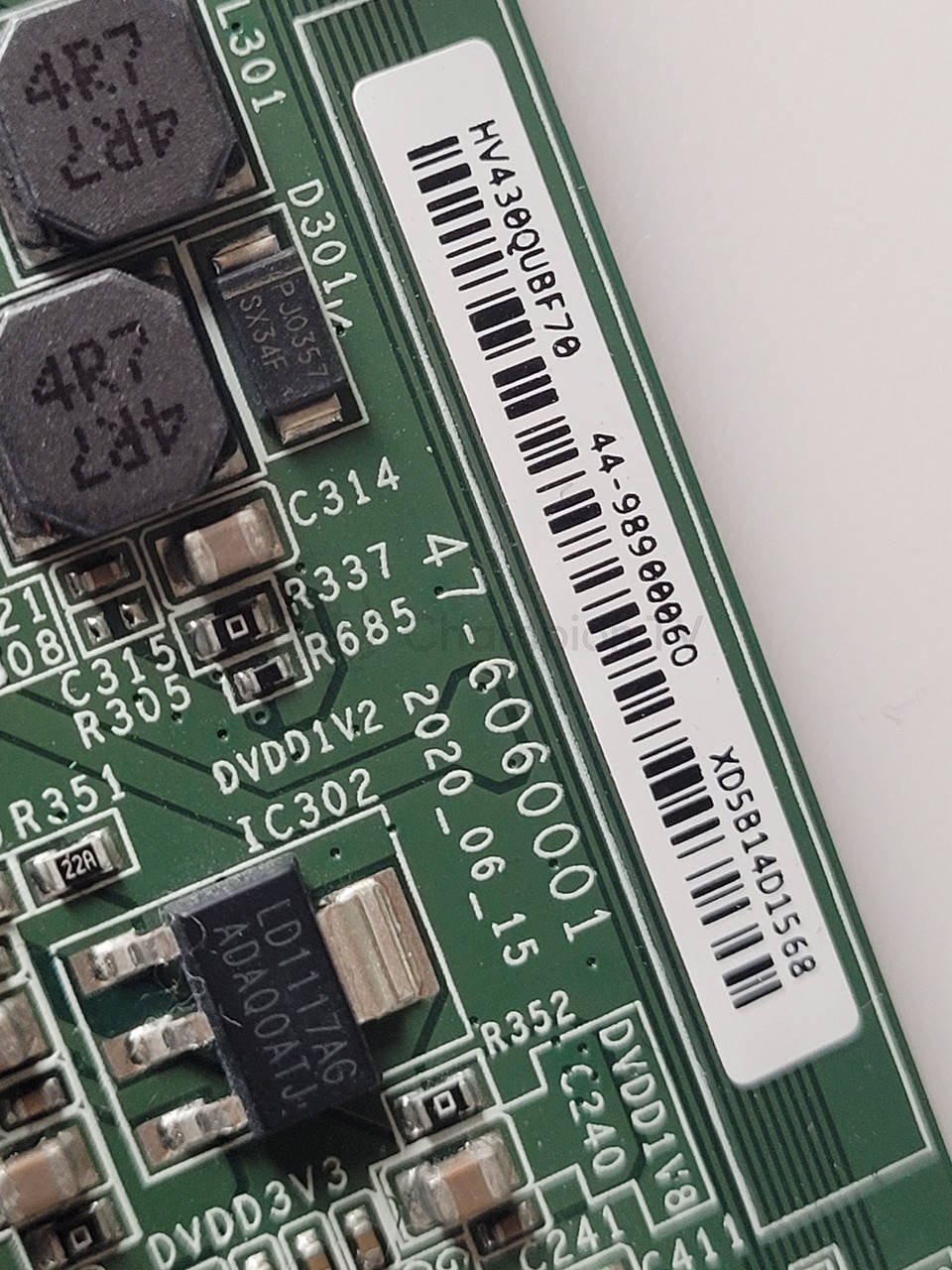 T-con тикон BOE HV430QUBF70 47-606001 для Panasonic TX-43HX580EZ (43 дюйм) плата матриці, новий