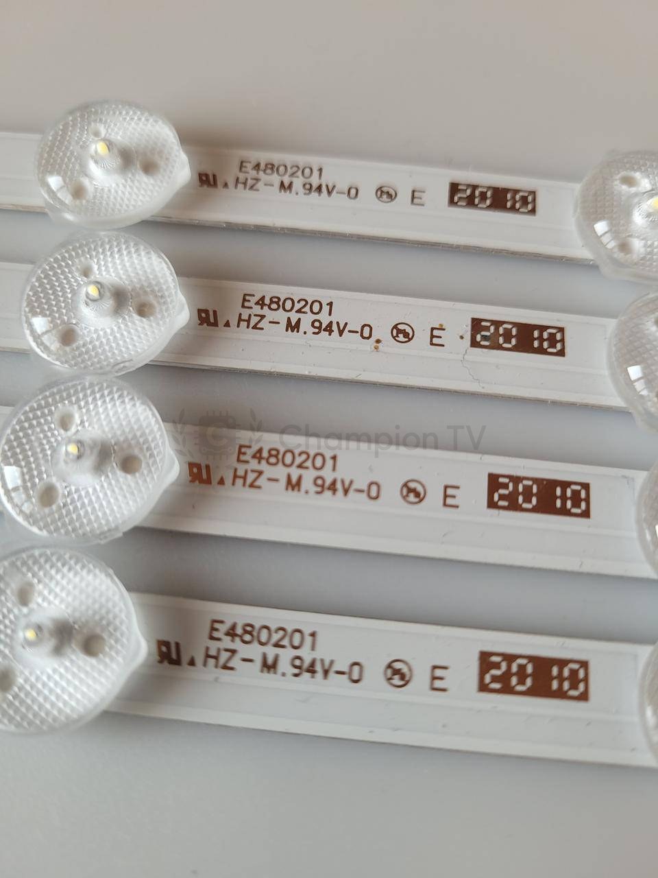 Samsung LED-підсвітка 4 планки 15 діодів E480201 комплект