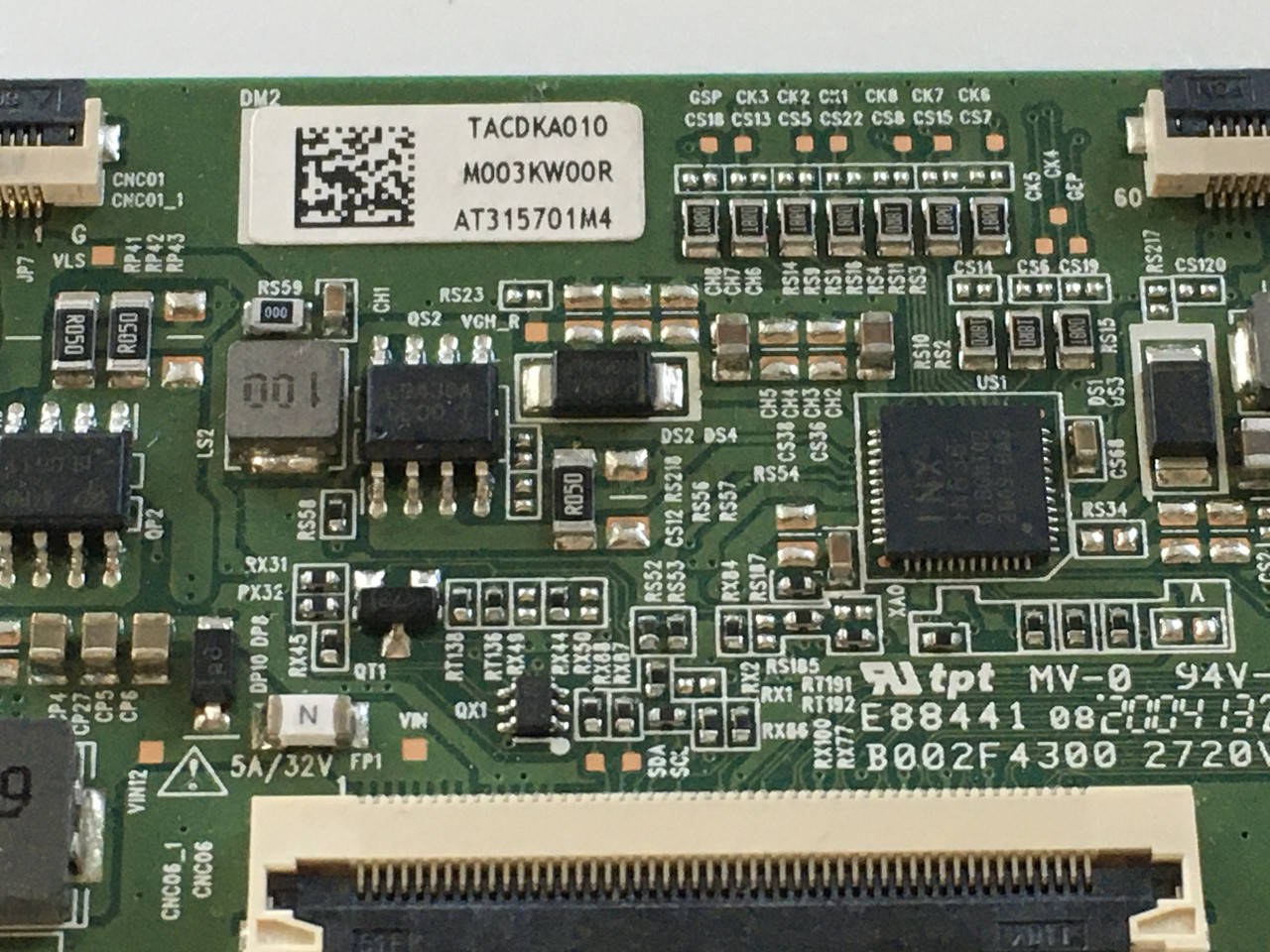 T-con тикон RCA/Westinghouse/JVC RUNTK0001GV TACDKA010 для 65" матриці, новий