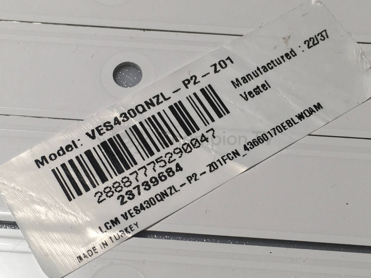 Vestel LED-підсвітка комплект 4 шт RF-CF430012AE30-0801 RF-CF430012BE30-0801 VES430QNZL 43 дюйм, новий