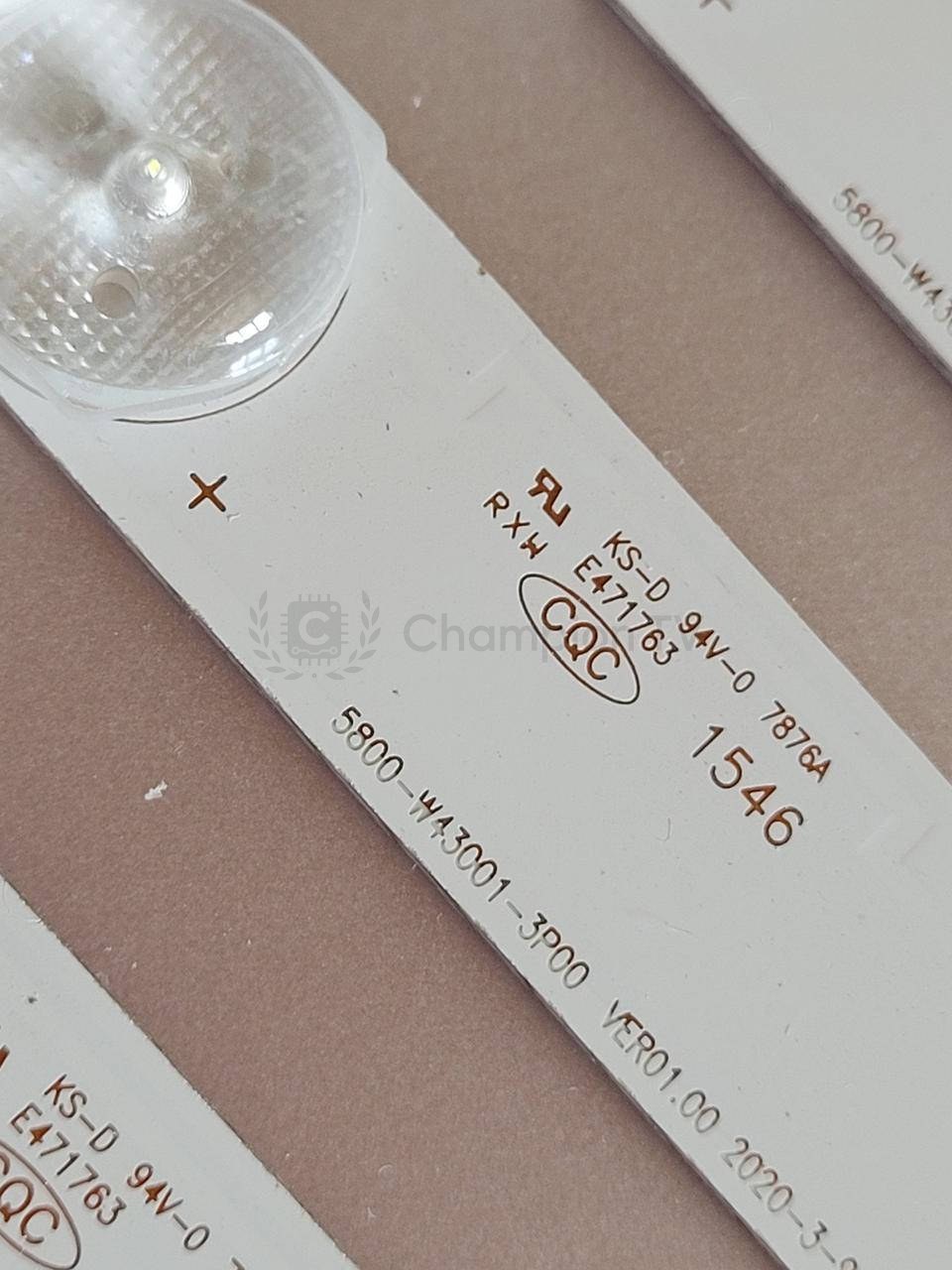 LG LED-підсвітка 1 планка 5800-W43001-3P00 для 43E3000 43E3500 43E6000 (43 дюйм) матриця RDL430WY, новий