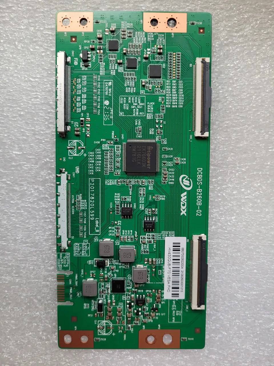 T-con тикон CVX DCBDS-B260B-02 для HV430QUB-F70 (43 дюйм) плата матриці, перевірена