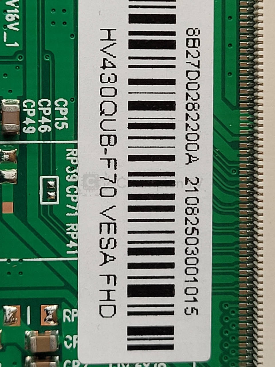 T-con тикон CVX DCBDS-B260B-02 для HV430QUB-F70 (43 дюйм) плата матриці, перевірена