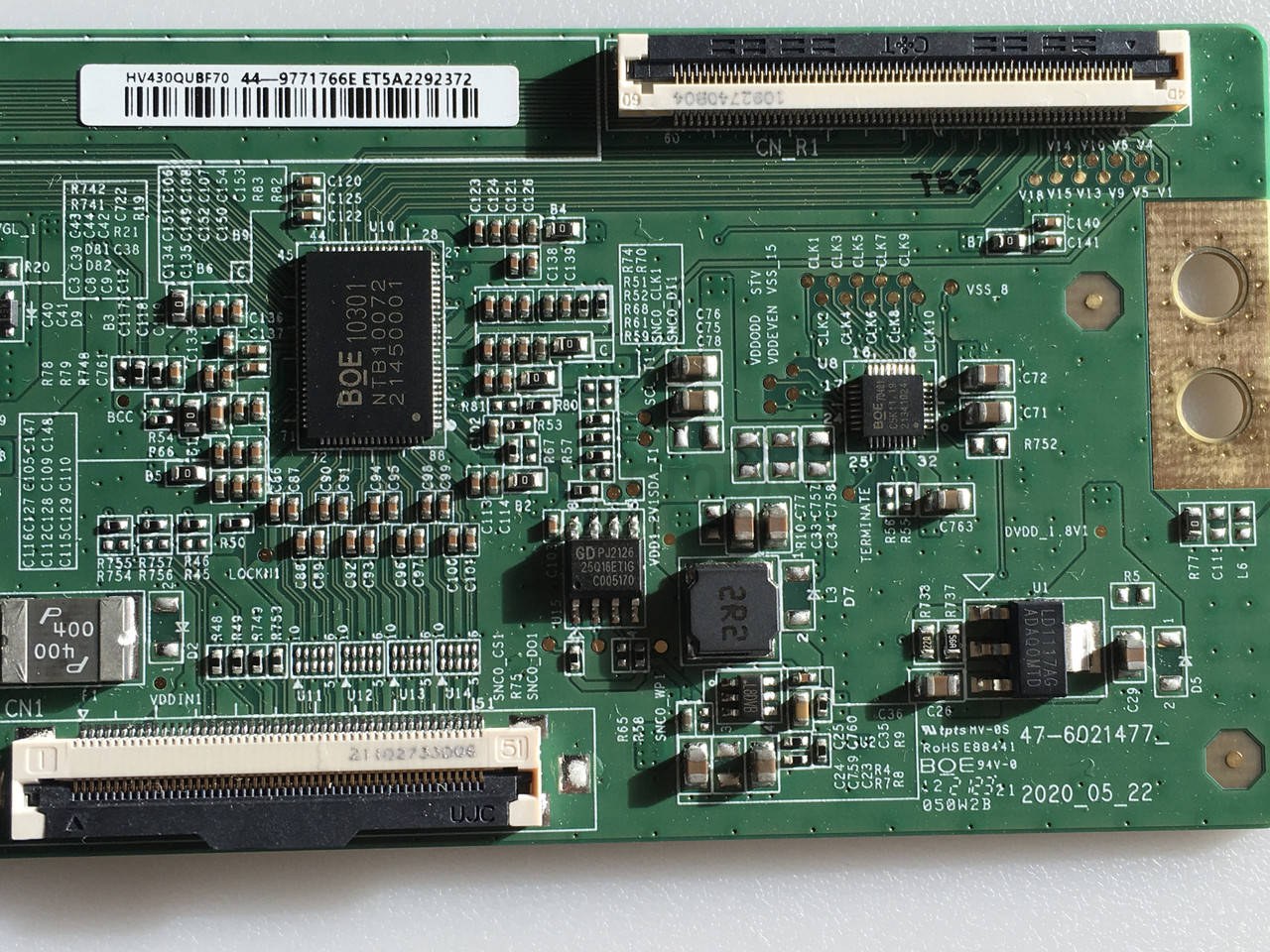 T-con тикон BOE HV430QUBF70 для Panasonic TX-43HX580EZ (43 дюйм) плата матриці, новий