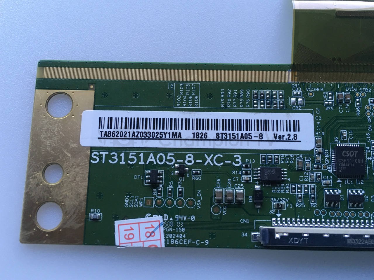 T-con тикон CSOT ST3151A05-8-XC-3 для TCL 32S301 / 32S305 / 32S321 Hisense 32H4030F (32") плата матриці, б/у