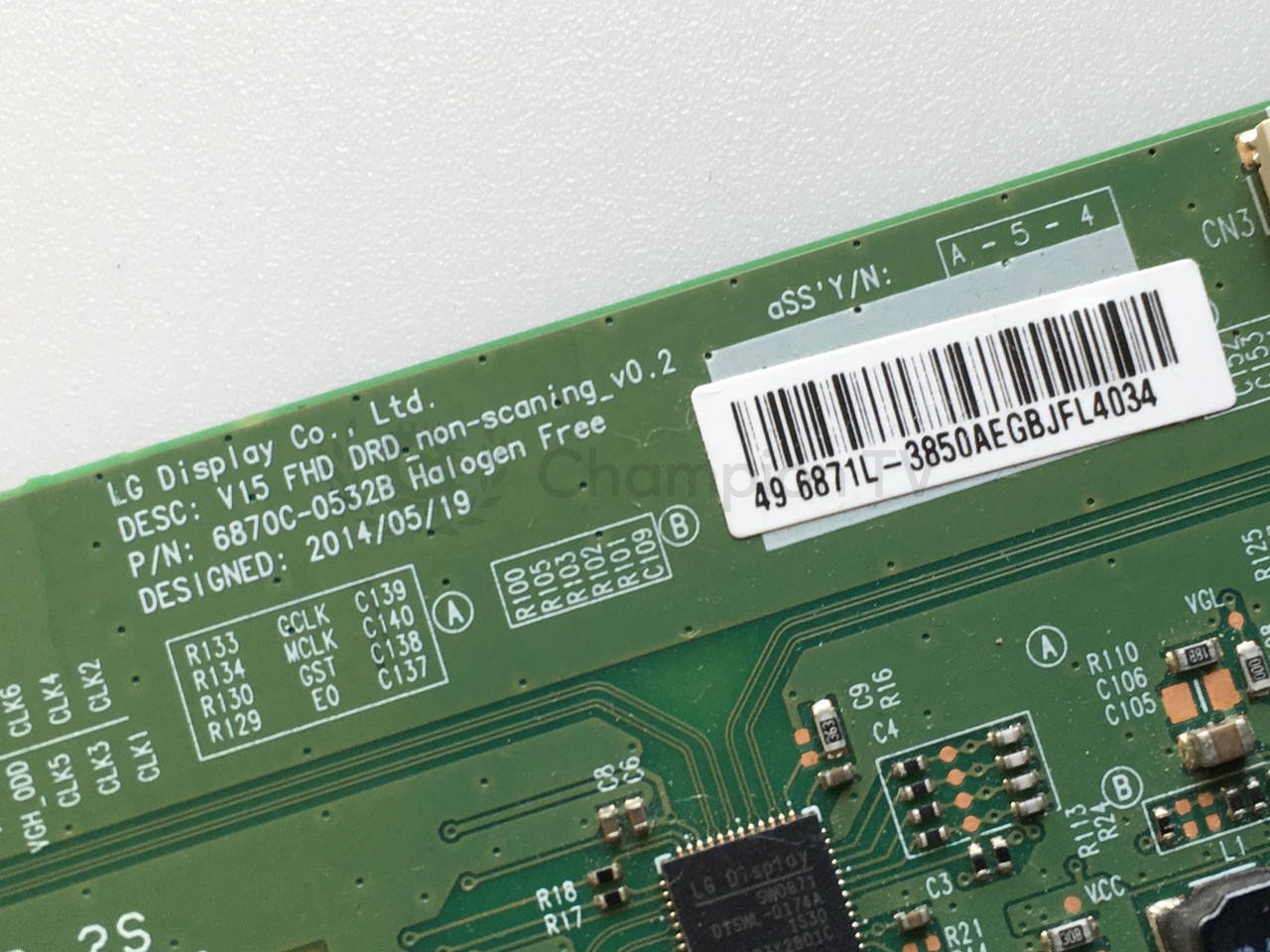T-con тикон LG 6870C-0532B для LG 49LF5100 / 49LF5400 / 49LH570A / 49LJ550M (49") плата матриці, нова