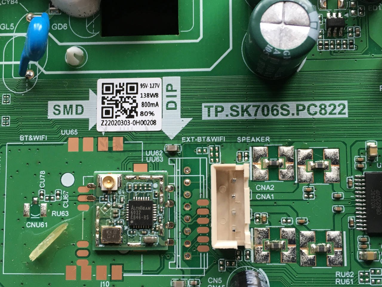 Vinga S65UHD22B TP.SK706S.PC822 65" системна плата mainboard (системная плата), нова