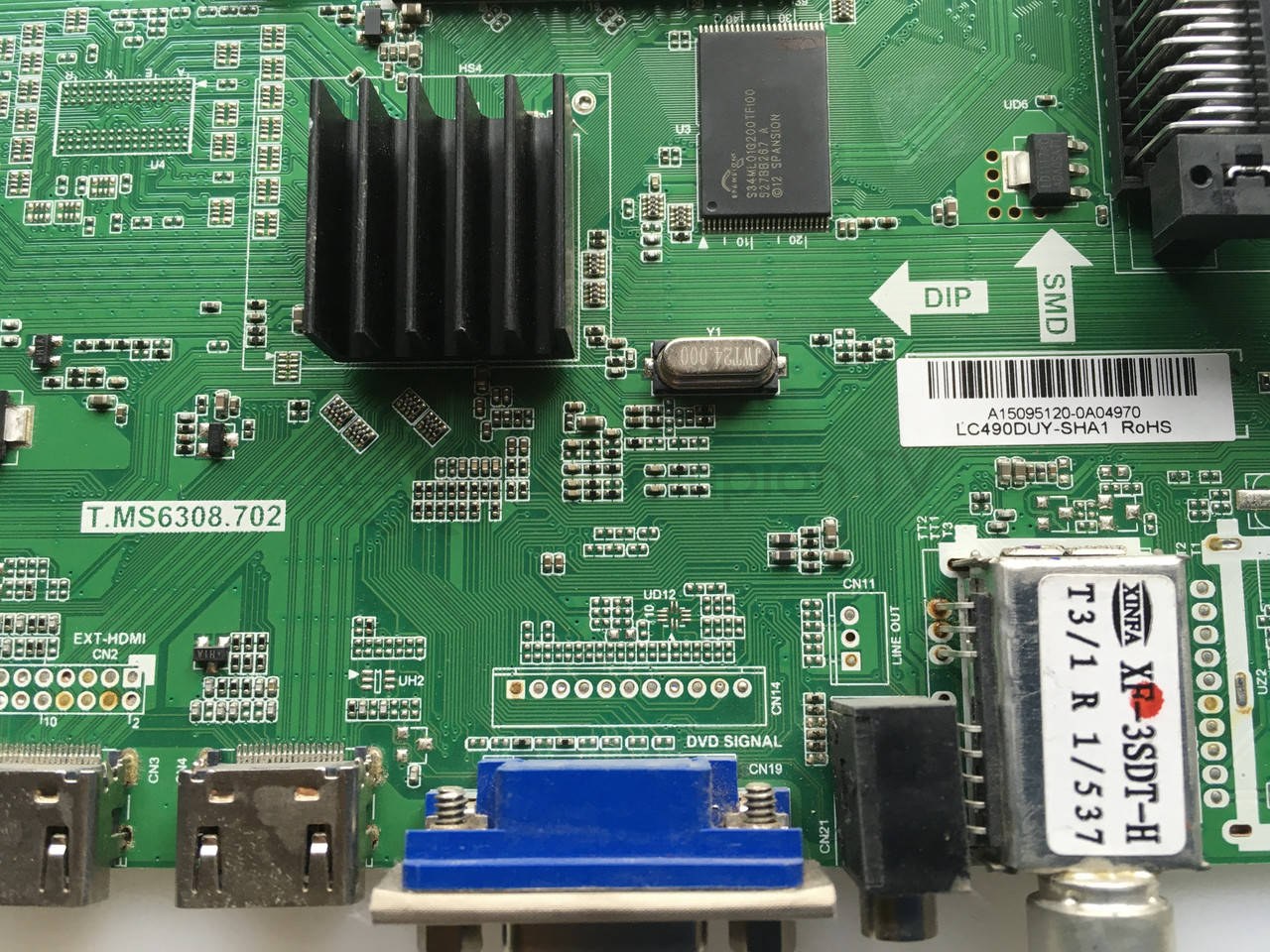 Sharp LC-49CFE5001E T.MS6308.702 49" системна плата mainboard (системная плата), б/у