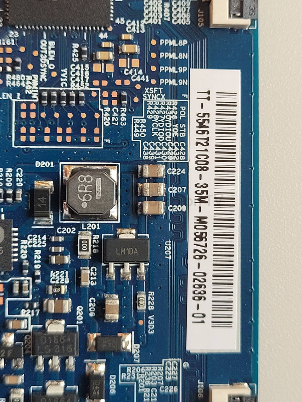 T-con тикон AU Optronics 50T10-C02 для 50 дюйм LED/LCD TV (T500HVD02.0), перевірена