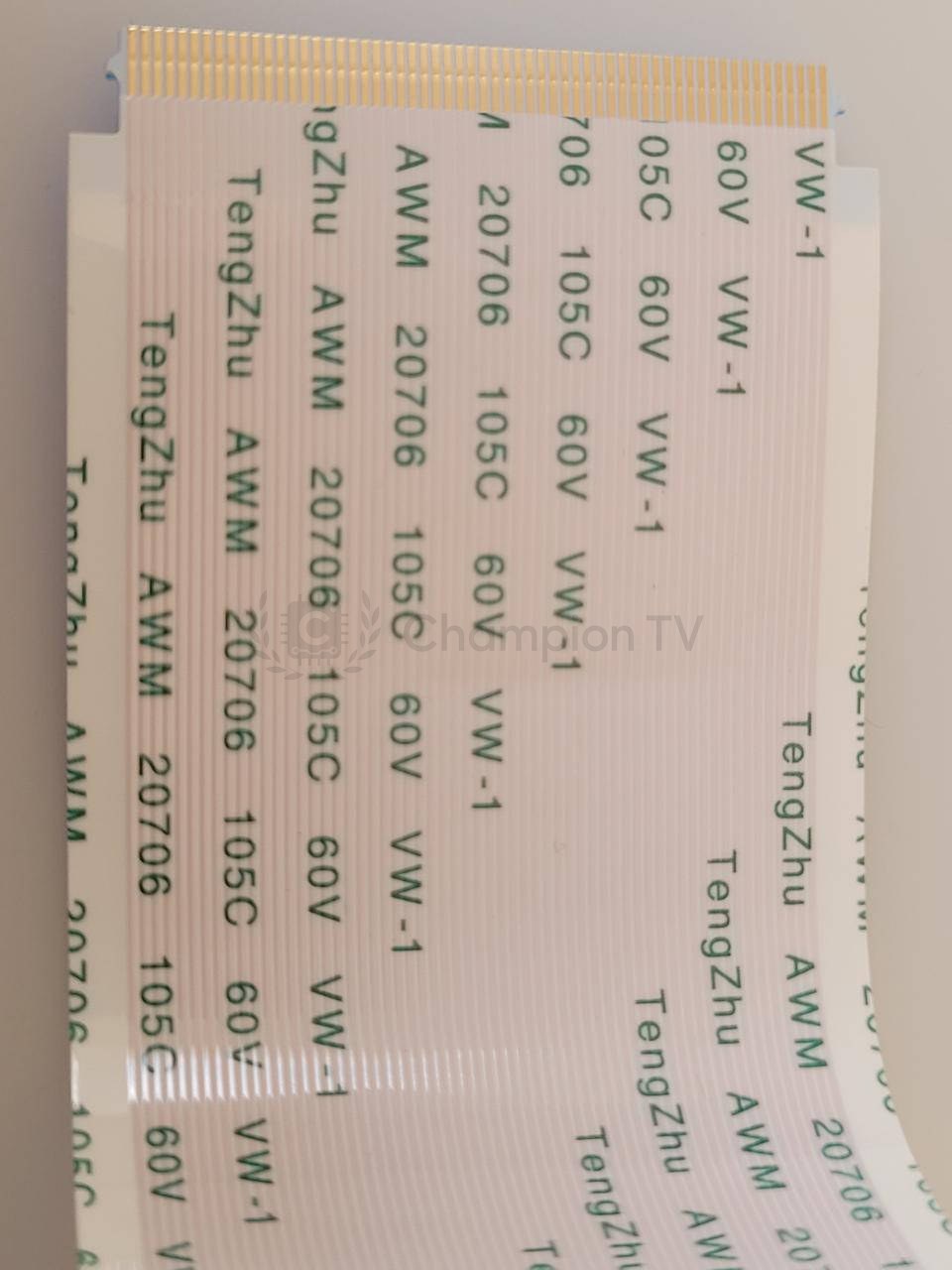 Шлейф LVDS TengZhu AWM 20706 для Sharp LC-49CUG8052K (60V, 105C, VW-1) LJYI E362120, новий