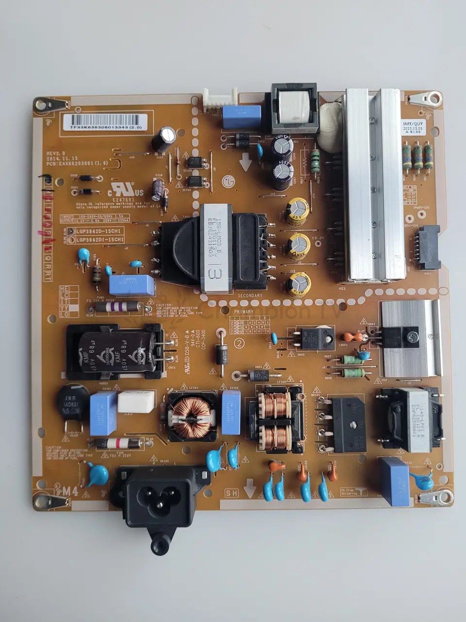 Блок живлення LG 42LF652V LGP3942D-15CH1 PSU, перевірена