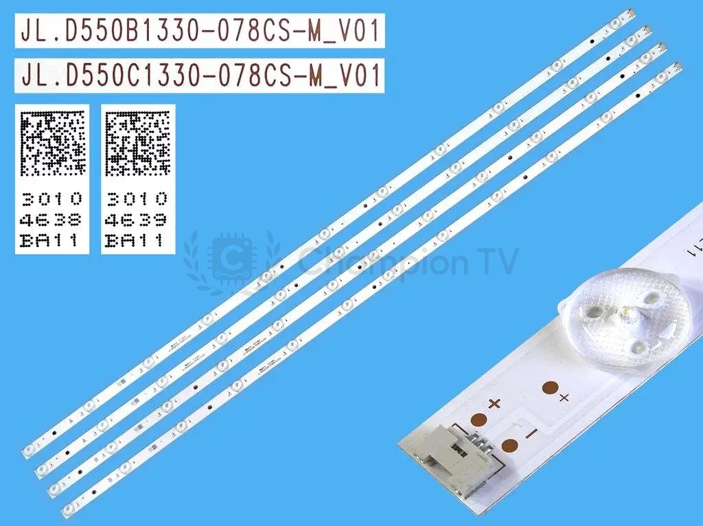Akai LED-підсвітка 55" комплект 4 планки JL.D550C1330-078CS-M_V01, новий