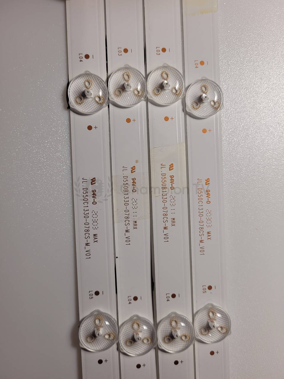 Akai LED-підсвітка 55" комплект 4 планки JL.D550C1330-078CS-M_V01, новий
