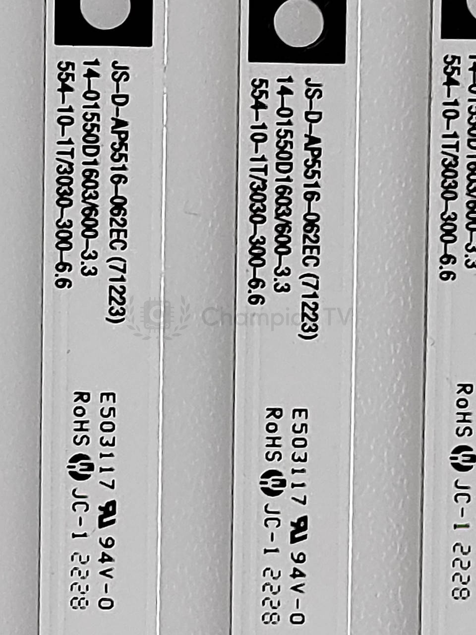 LED-підсвітка LG JS-D-AP5516-062EC (71223) для 55" телевізора, комплект 8 шт, новий