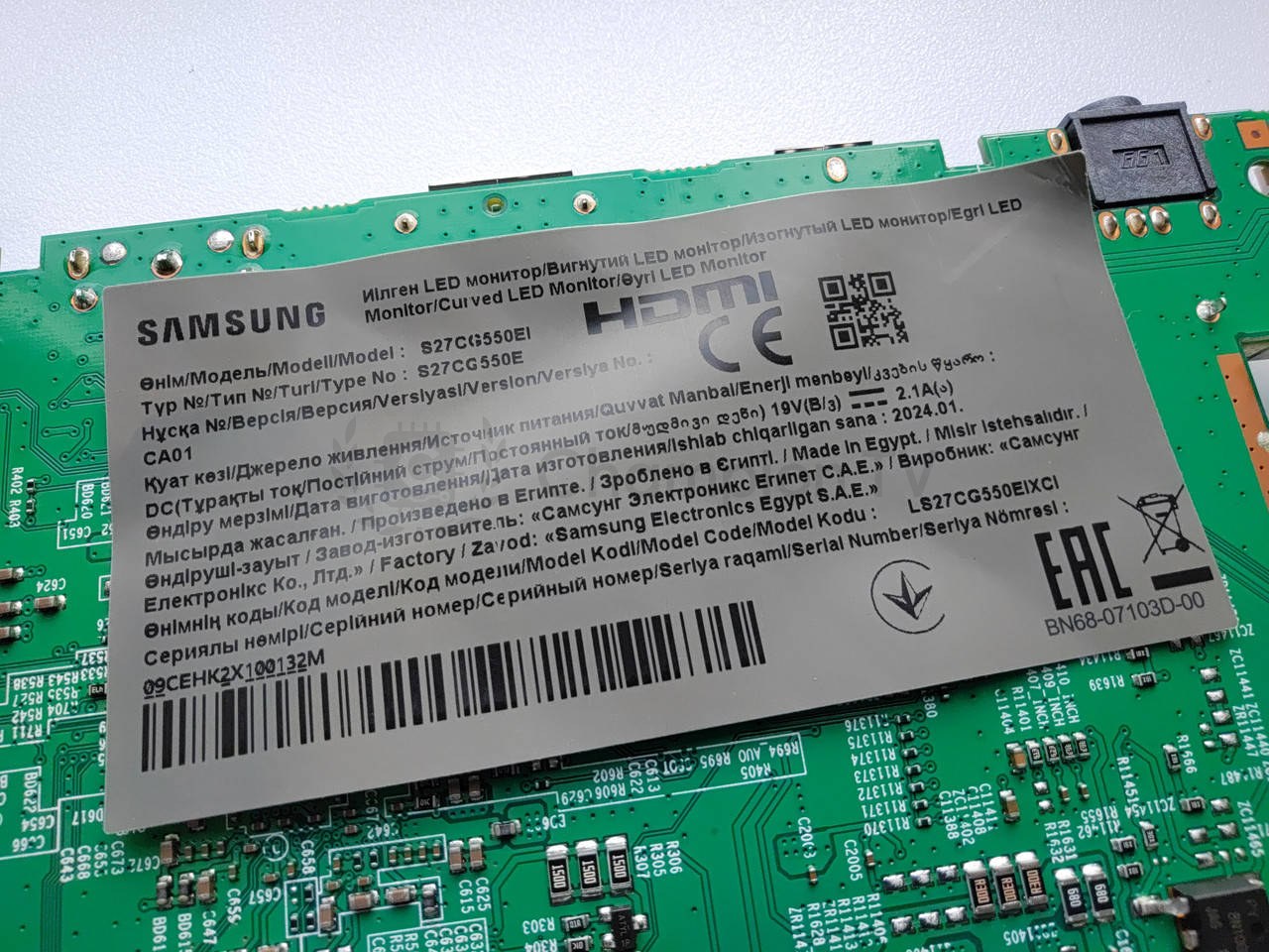 Системна плата Samsung Odyssey G5 BN41-03194A 27" mainboard, новий