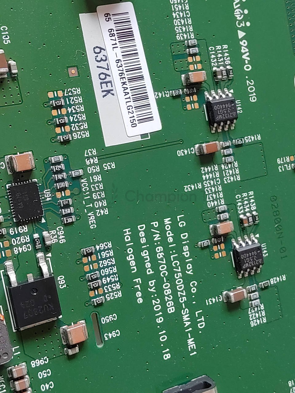 T-con тикон LG 6870C-0826B LC750DZ5-SMA1-ME1 для 65NANO99/75NANO99 плата матриці