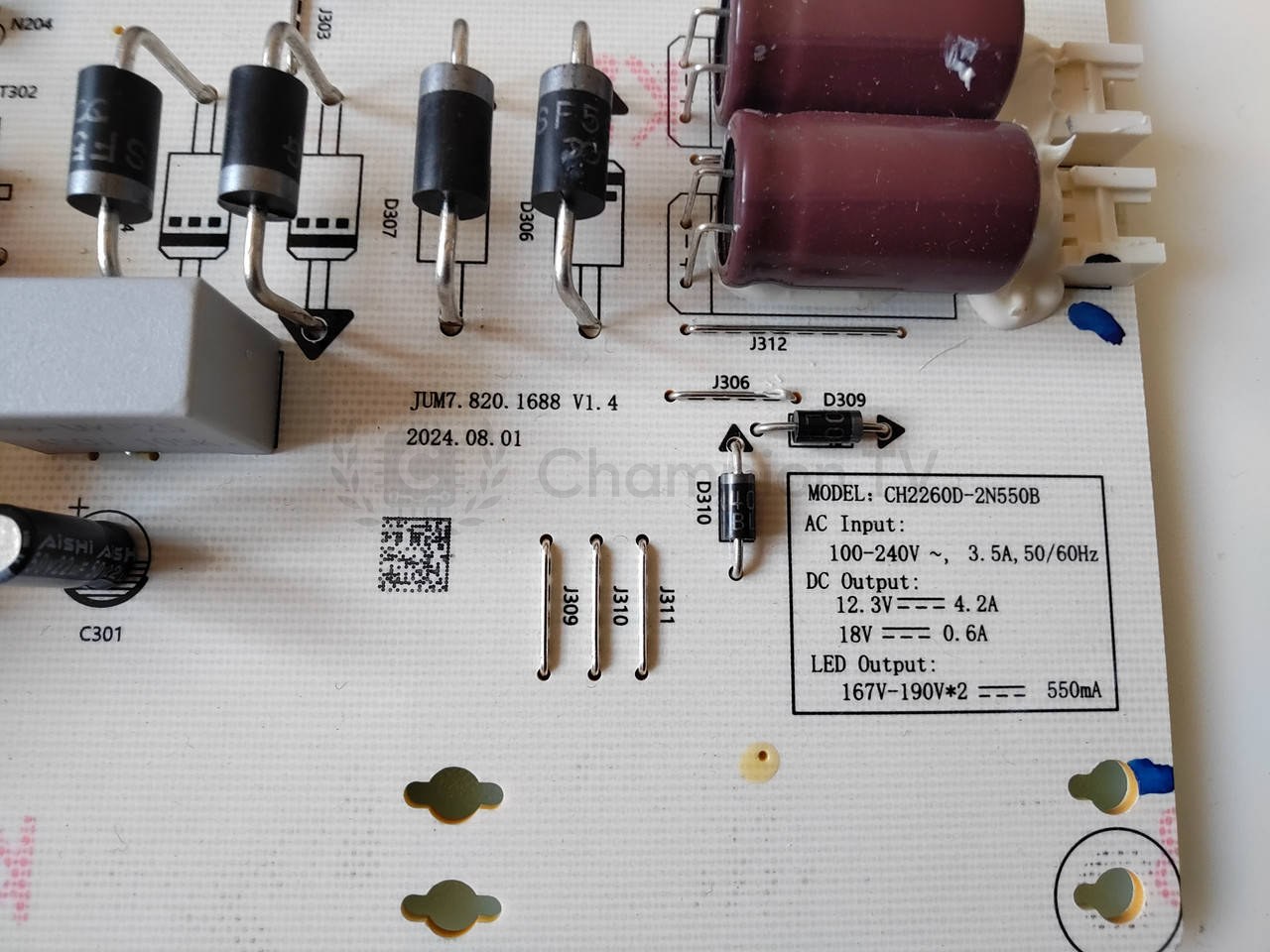 Блок живлення Hisense CH2260D-2N550B JUM7.820.1688 12.3V 4.2A PSU, новий