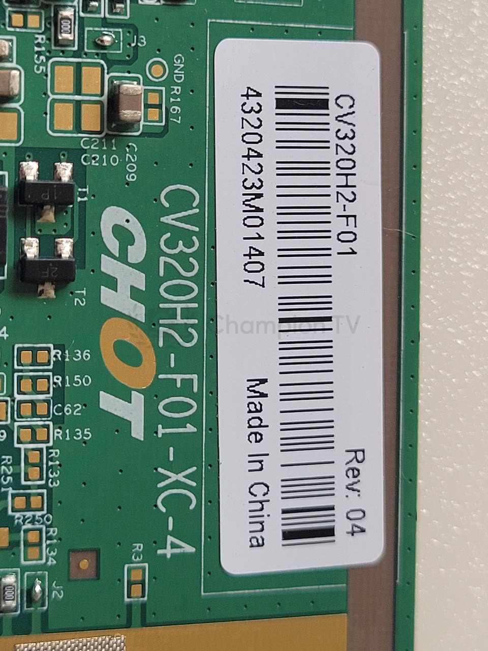 T-con тикон CHOT CV320H2-F01 для TCL Insignia Thomson 32 дюйм mainboard, новий