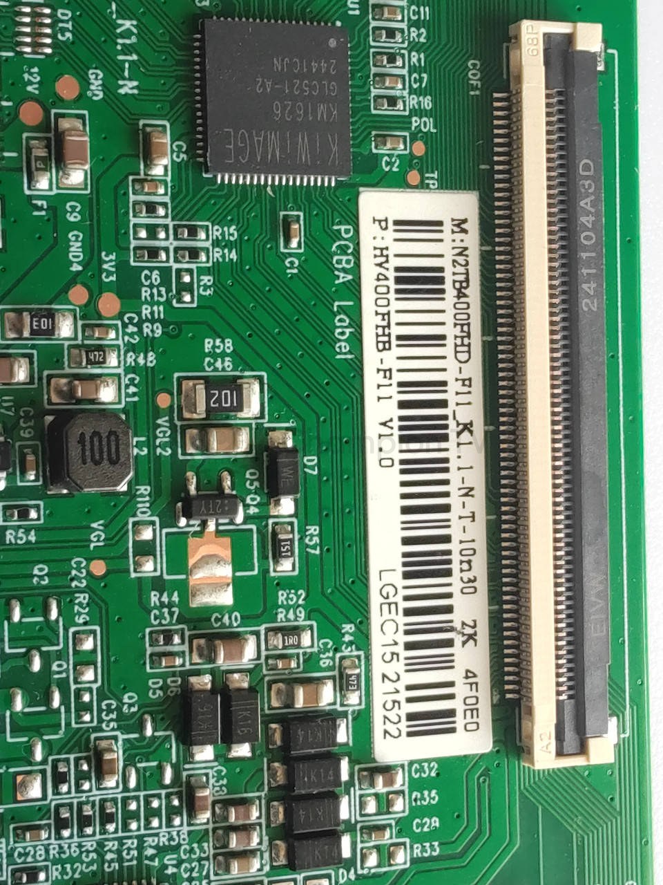 Плата тикон T-Con Board M:N2TB400FHD-F11 v1.0/3.0 2K