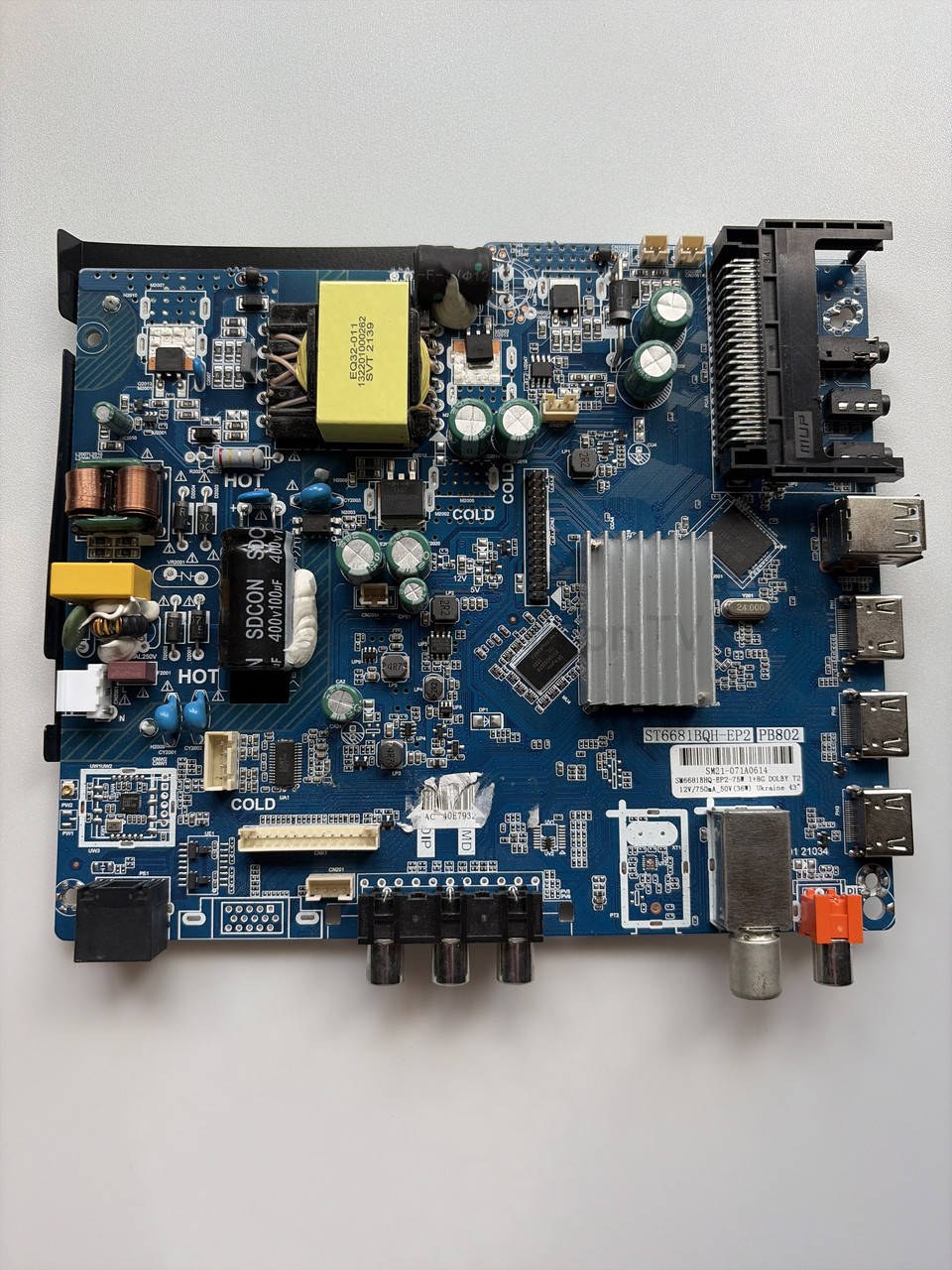 Системна плата Haier ST6681BQH-EP2 43" mainboard для 43GFS6500, б/у