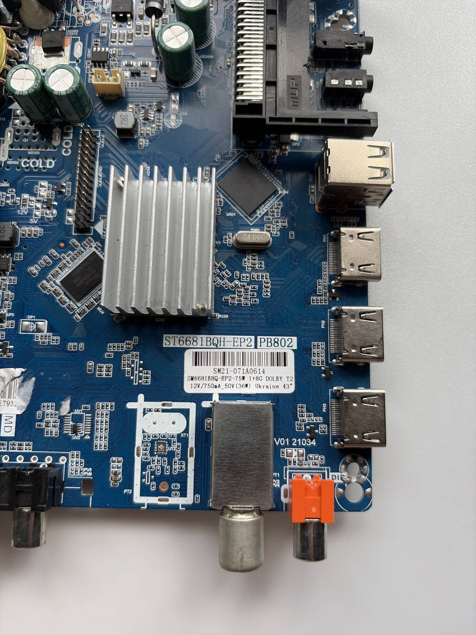 Системна плата Haier ST6681BQH-EP2 43" mainboard для 43GFS6500, б/у