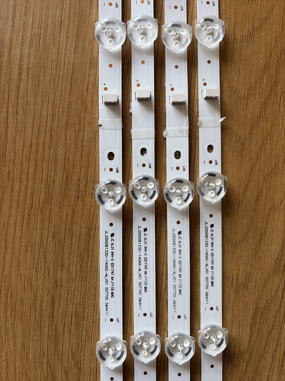 LED-підсвітка планка Samsung 50" JL.D500L1330-140AS-M_V01 комплект 4 шт підсвічування, нова