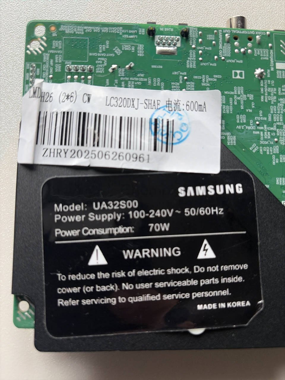 Системна плата Samsung UA32S00 TP.SK516S.PB818 32" mainboard для телевізора, нова