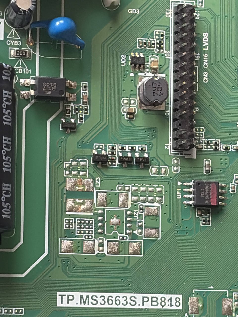 Системна плата mainboard MYSTERY TP.MS3663S.PB818 MTV-3220HT2 32" дюймів, нова