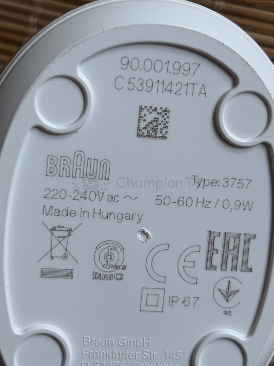 Блок живлення Braun Type 3757 зарядний пристрій для електричних щіток Oral-B, оригінал, нова