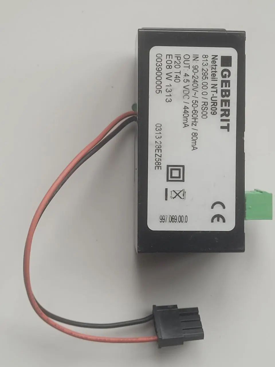 Блок живлення GEBERIT Netzteil NT-UR09 оригінал