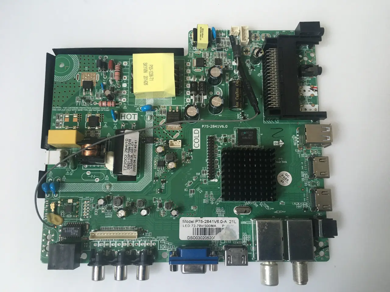 Системна плата телевізора P75-2841V6.0-A AKAI UA32LEZ1T2S