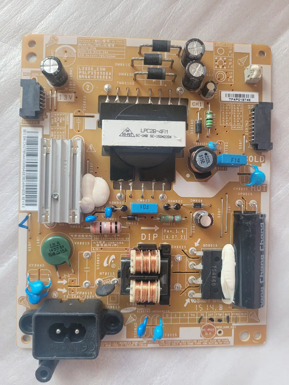 Блок живлення Samsung BN44-00696A PSLF620506A rev1.4 UE32H4000